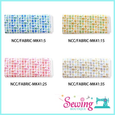 FABRIC-MK41:5, 15, 25 & 35 MIKIONO KITCHEN STAMP INSPIRATION